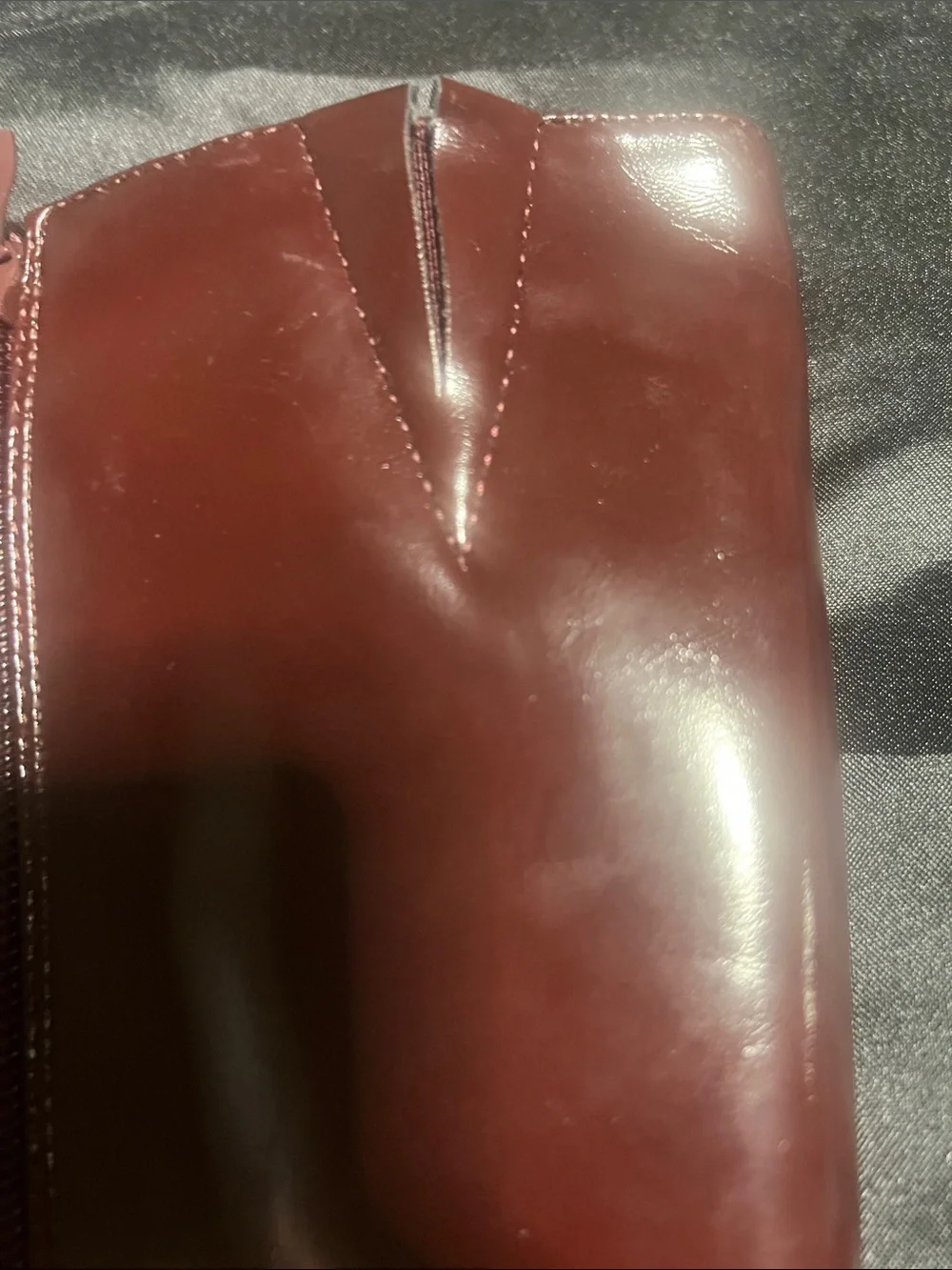 Women's Tall Leather Riding Boots - Burgundy (nwob)